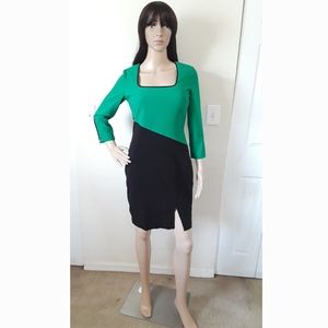 Caché Green and Black Dress